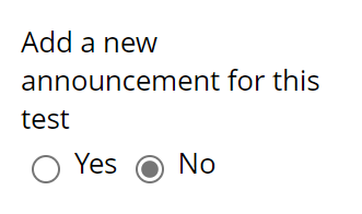 add a new announcement options