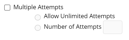 multiple attempt options