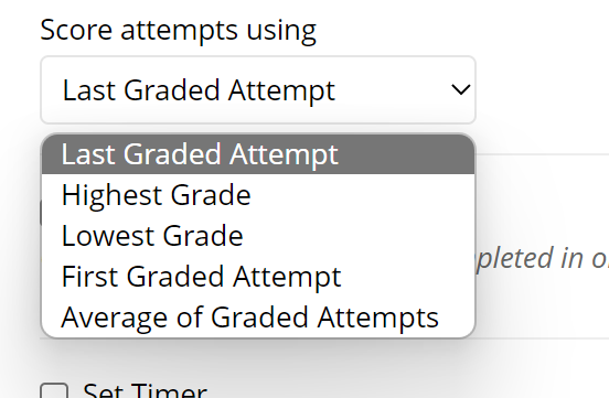 score attempts using options