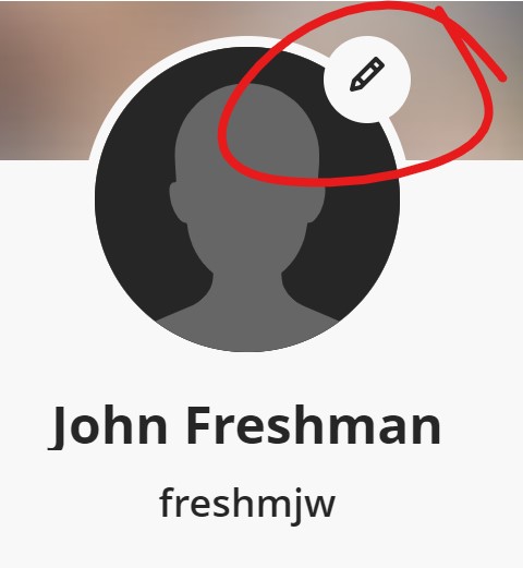 Profile image edit button