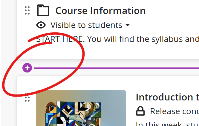 Add button circled
