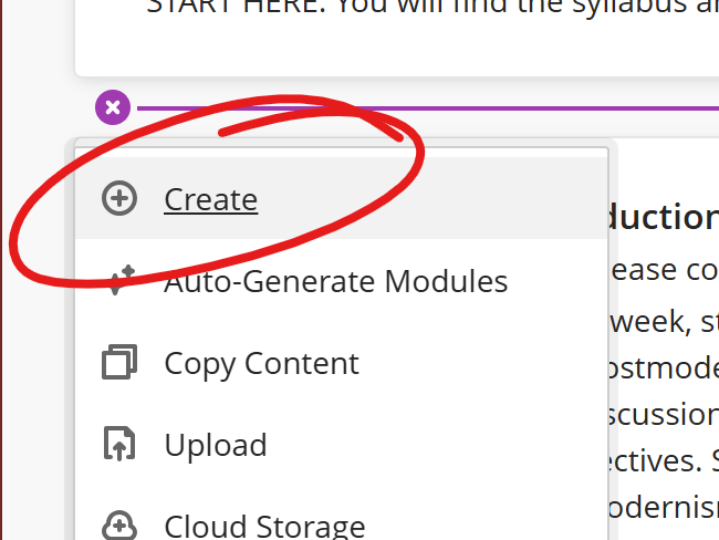Add menu, create circled