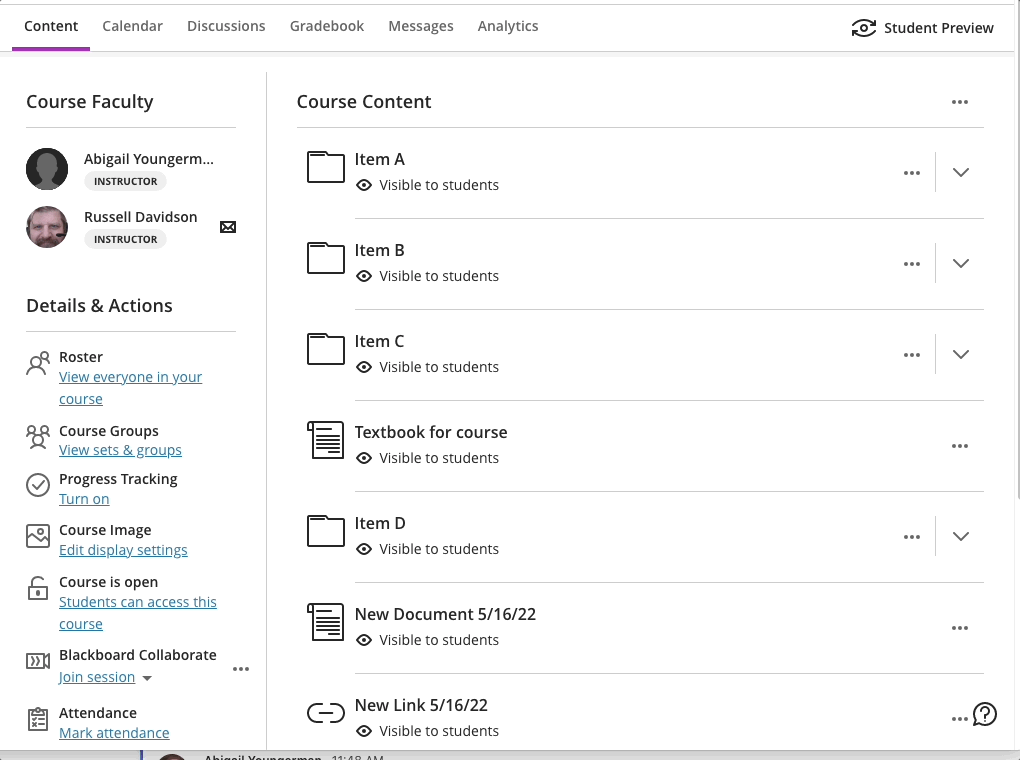 Animated image of reordering content