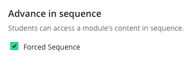 Forced sequence button