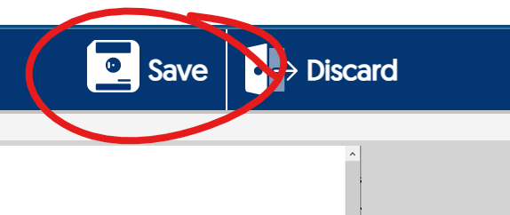 save button