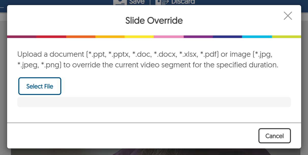 slide override overlay