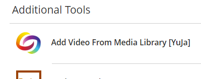 Add video from media library under additional tools
