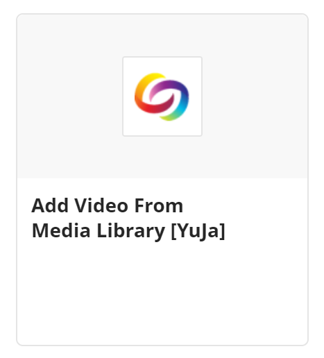 Add Video from media library [yuja] box