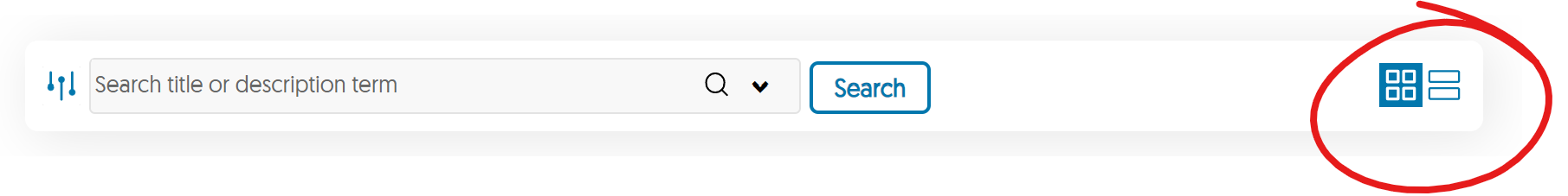 media search options