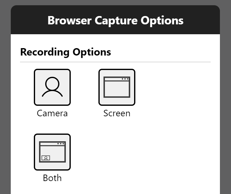 Recording options