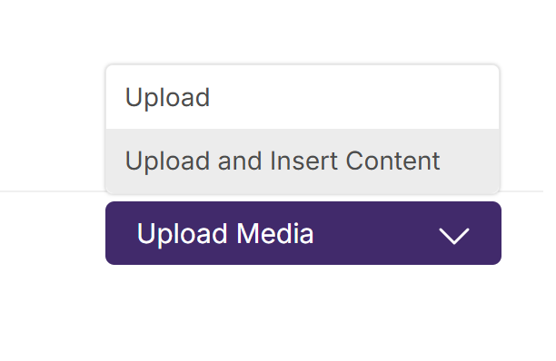 upload media menu