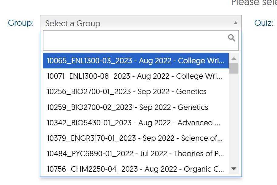 select group pulldown