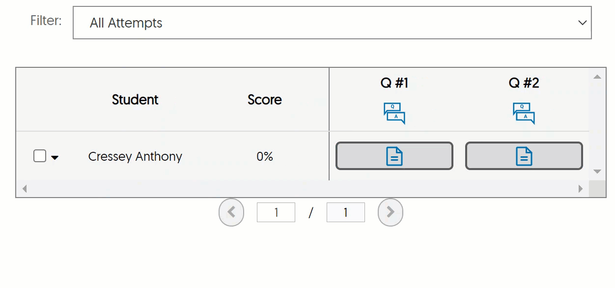 animation of clicking to score with all attempts selected