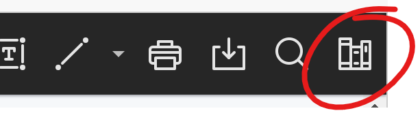 far right of annotation toolbar, library icon highlighted
