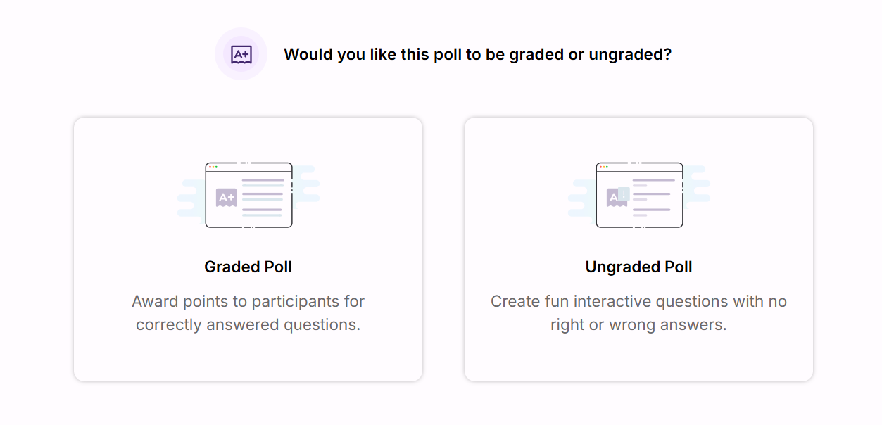 image of graded or ungraded selection buttons