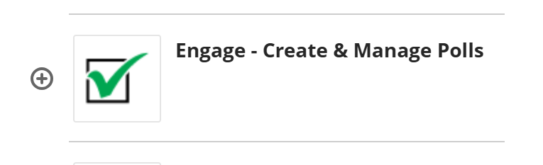 Image of Engage -Create & Manage Polls button