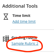 Button/link to access rubric to edit