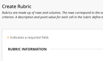 Create rubric window (decorative)