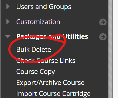 Bulk Delete, under packages and utilities