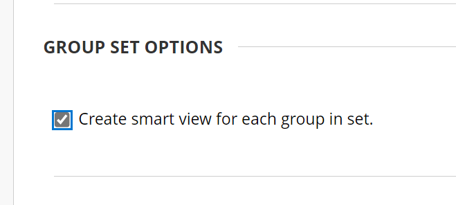 create smart view option