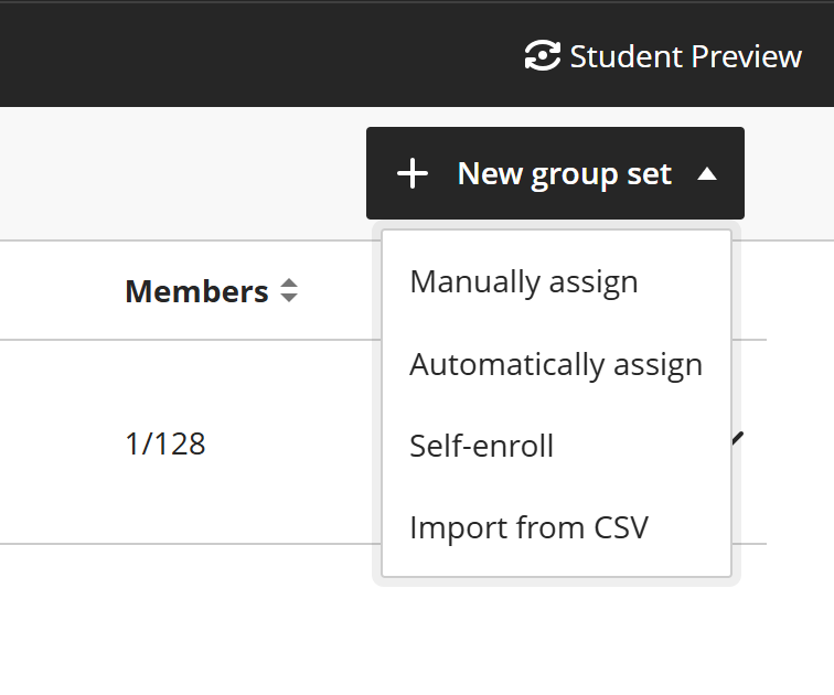 image of new group set button, opened