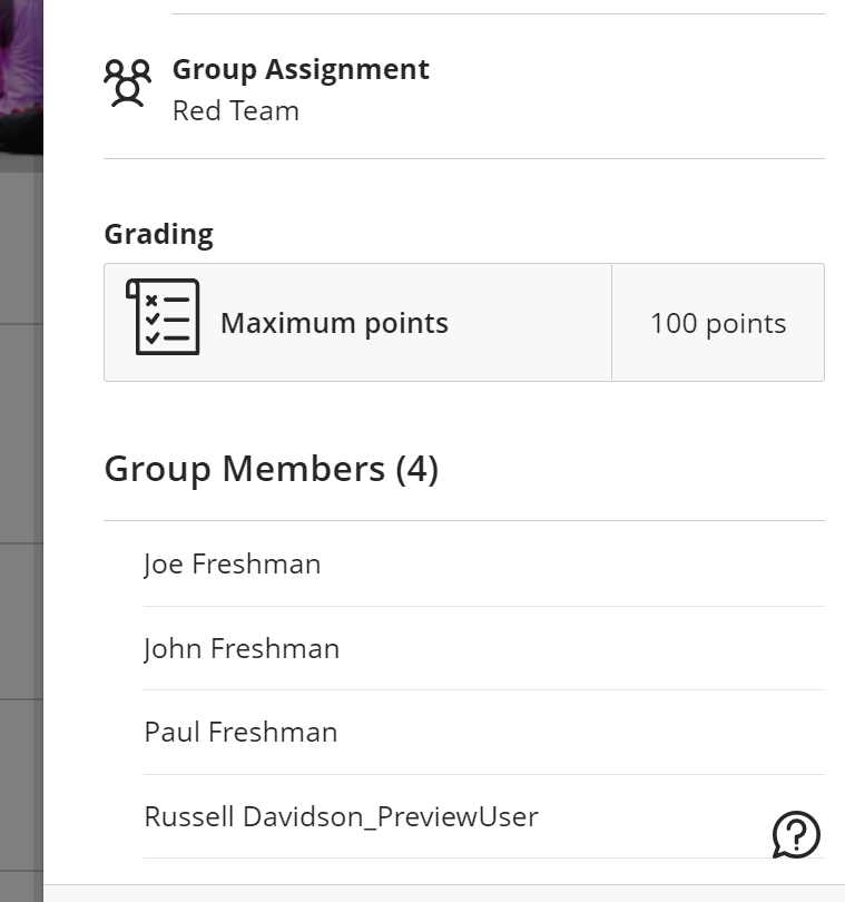 Group assignment details