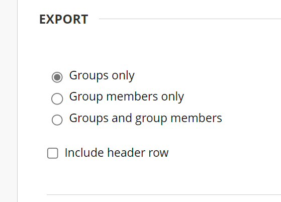 export options