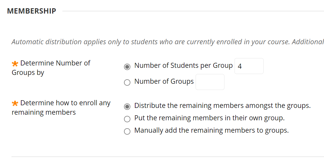 membership section of random enroll grou pset