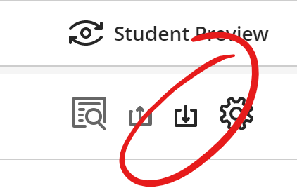 Download Grades button in context