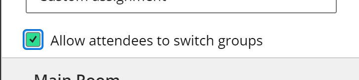 Allow attendees to switch box checked